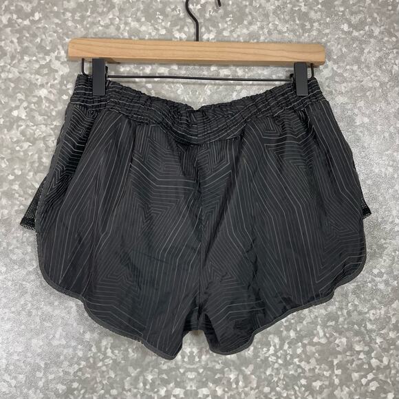 Ivy Park Women's Black/Gray Print Running Shorts - Size Medium - Built in Brief - Picture 7 of 7